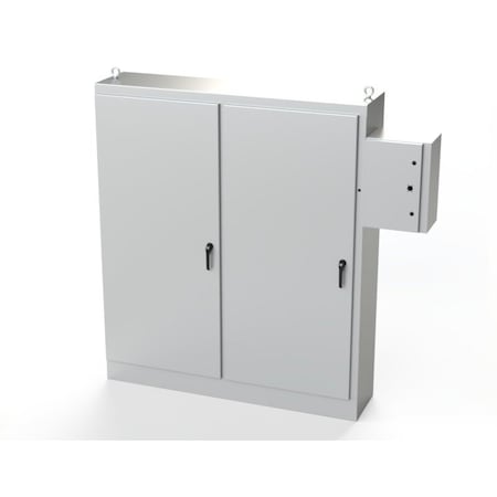 Saginaw Control & Engineering 3 Point Latch with Padlock Handle Electrical Enclosures, 90 in H, 18 in D, 77-3/4 in W SCE-90XR7818G